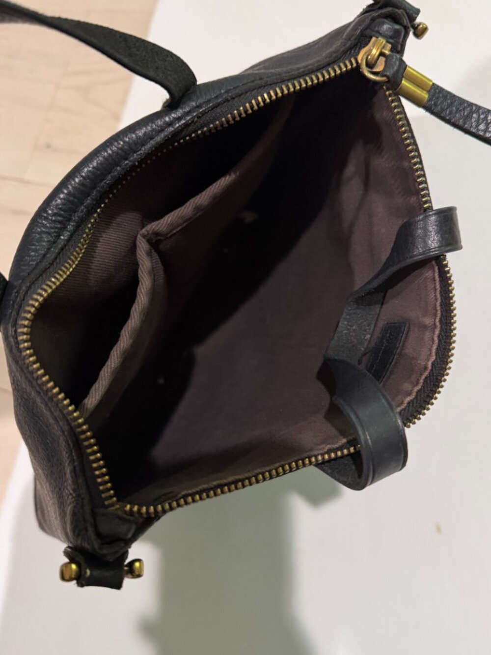 Madewell Black Leather Purse No Strap - Picture 3 of 6
